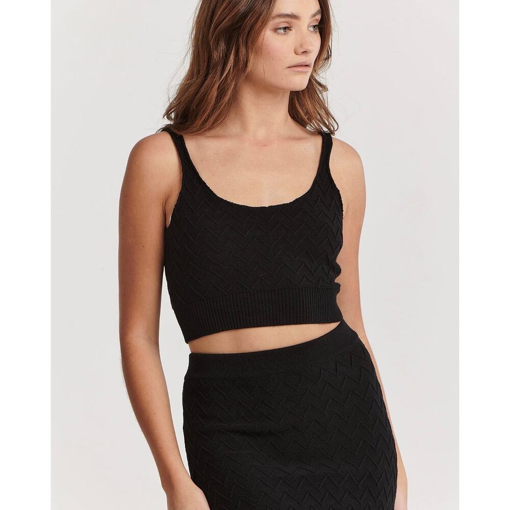 Charlie Holiday Black Grace Crop Top